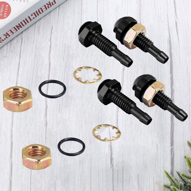 OULII 2Set Black Windshield Washer Nozzle Aluminum Alloy For Universal Car Restores Spray Pattern