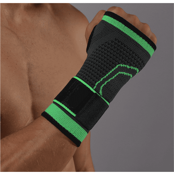 FEKOTS Night Support Pain Relief Right Hand Work Wrist Brace, Green, M