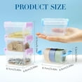 thumbnail image 2 of HAHDAXIA 6 Packs Small Storage Bins with Lids, Mini Stackable Plastic Storage Containers Colorful Bead Organizer Latches Box Small Containers for Organizing Craft, Small Items, White+Grey, 2 of 7