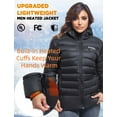 thumbnail image 7 of Heated Jacket for Women, Women's Heated Jacket, 12V 20000mAh Battery, Heated Cuffs, Heated Winter Coat, Electric Heating Jacket, Lightweight Black L, 7 of 7