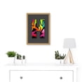 thumbnail image 2 of Letter H Neon Tagging Decorative Graffiti Mural Alphabet Initial Stencil Artwork Framed Wall Art Print A4, 2 of 4