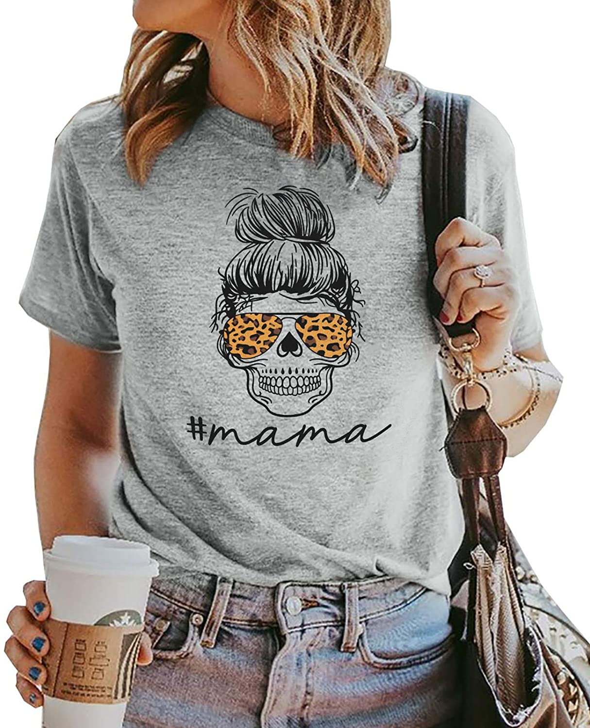 Mama Shirts Women Funny Mom Life T 