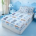 thumbnail image 2 of meiyoeat Blue Coquette Bow Zipper Full Size Comforter Sets with Fitted Sheet and 2 Pillowcases,Western Cow Print Cowgirl Boots Zipper Bedding Set For Girl,Reversible,4 Pieces, 2 of 7