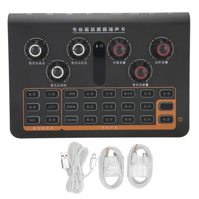 Tarjeta de sonido portátil Q8 16 controlador de audio para teléfono, computadora, PC, micrófono, transmisión web en vivo