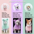 thumbnail image 4 of Nvzi Albornoz para perro, toalla de baño de microfibra de secado rápido, absorbente y con capucha para cachorros, perros pequeños, medianos y grandes, gatos (verde, S), 4 of 5