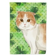 Carolines Treasures CK3068GF Scottish Fold Shamrock Flag Garden Size Small multicolor