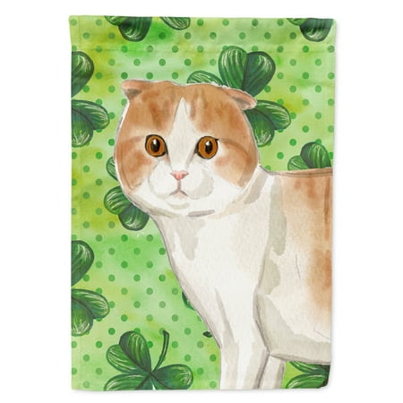 Carolines Treasures CK3068GF Scottish Fold Shamrock Flag Garden Size Small multicolor