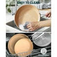 thumbnail image 5 of Hard Anodized Nonstick Frying Pan, 8-inch Ceramic Skillet, Induction Compatible, Oven Safe, Black & Apricot, 5 of 5