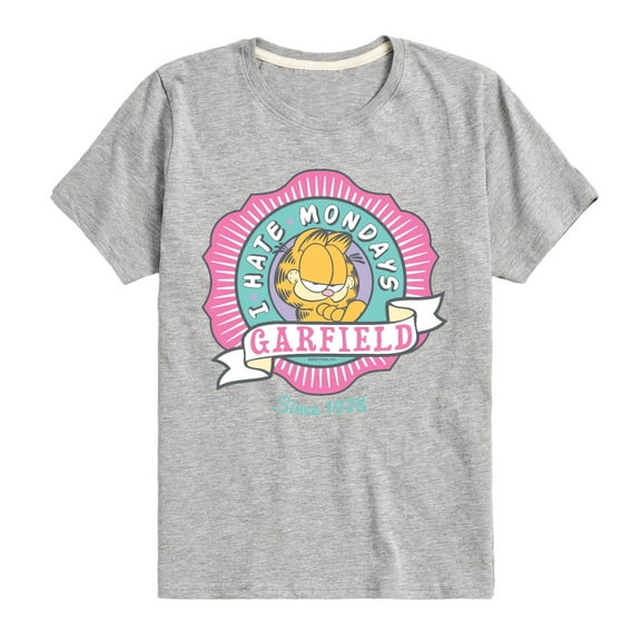 Garfield - I Hate Mondays Badge - Toddler And Youth Short Sleeve Graphic T-Shirt