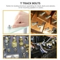 thumbnail image 3 of Shisuyan fully thread hexagon bolts T Track Bolt Stainless Steel Woodworking Tools T-shape 10pcs, 3 of 8