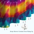 thumbnail image 6 of Colorful Rainbow Tie Dye Spiral Pattern Shower Curtain 36"x72" ,Bathroom Decorative Shower Curtains Set with 12 Hooks,Modern Waterproof Washable Shower Curtain, 6 of 6