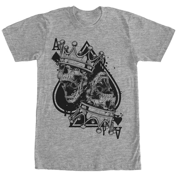 Men's Lost Gods Death Ace of Spades  Graphic Tee Athletic Heather Small