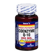 Basics Vitamins Coenzyme Q-10 Softgels, 200 mg, 48 Count