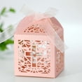 thumbnail image 4 of 50pcs Hollow Wedding Candy Box, Ice White Pearlescent Candy Box, Wedding Cross Chocolate Carton, 4 of 6