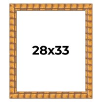 28x33 Frame Beige Real Wood Picture Frame Width 3 inches | Interior Frame Depth 0.5 inches |