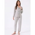 thumbnail image 3 of DARING DIVA Pajamas Set Winter Fleece Warm Long Sleeve Sleepwear L Gray, 3 of 7