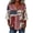 Red, variant on Women's 4th of July Top V Neck 3/4 Sleeve Button Down Blouse American Flag Flower Print Retro Patriotic Shirt Casual Loose Fit Summer Floral Tunic Memorial Day Outfit, Red, M