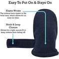 thumbnail image 2 of N'Ice Caps Toddler Baby Infant Mittens 2 Pairs Kids Sherpa Lined Fleece Easy-On, Boys Black & Navy, 2 of 8