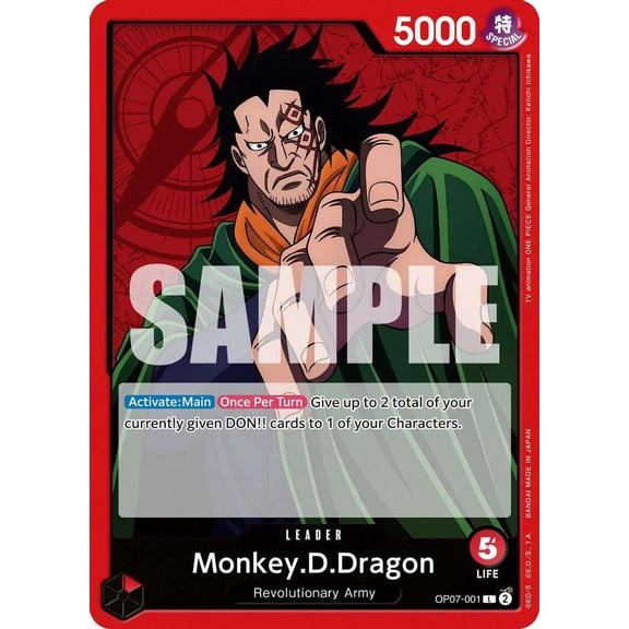 Collectible One Piece 500 Years in the Future Leader Monkey.D.Dragon OP07-001