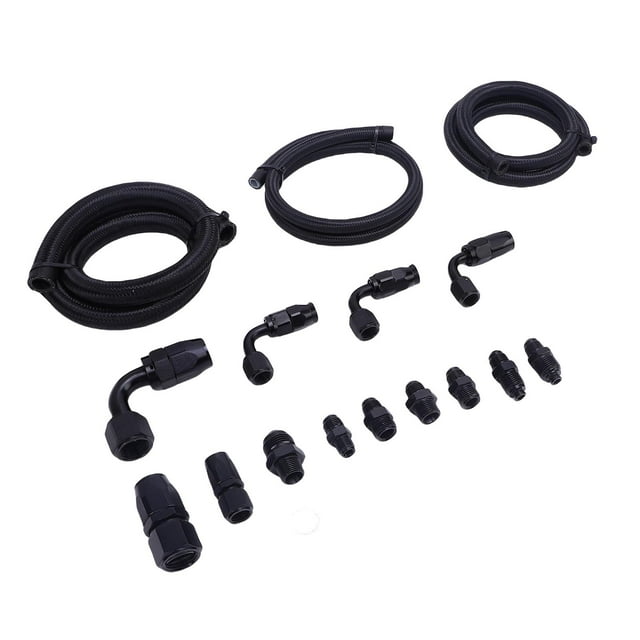 Power Steering Hose Kit, Waterproofing Universal Power Steering Lines Kit for Fuel Injection System
