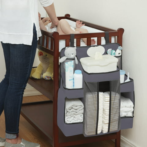 Diaper Caddy and Nursery Organizer for Baby's Essentials - Gray