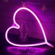 thumbnail image 2 of La luz luminosa de neón rosa en forma de corazón es adecuada para el dormitorio de la fiesta de bodas oso de fresa Electrónica, 2 of 5