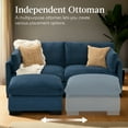 thumbnail image 5 of Best Choice Products 82in Modular Sectional Pillowtop Sofa w/ Ottoman & Storage - Stone Blue, 5 of 10