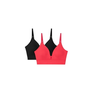 Hanes Originals Women's SuperSoft Wirefree Longline Triangle Bralette, 2-Pack