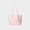 Solid Pink, variant on Bear Bow Print Medium Tote Shoulder Bag, Fluffy Monster Charm Handbag for Women, Coffee Brown