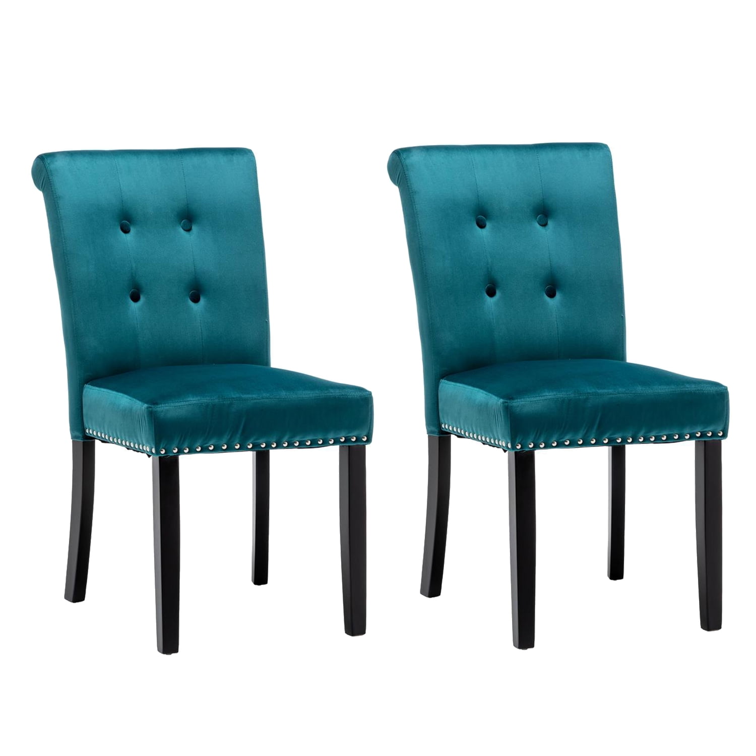 Zimtown Dining Chairs Living Room Kitchen Set of 2, Velvet Parsons