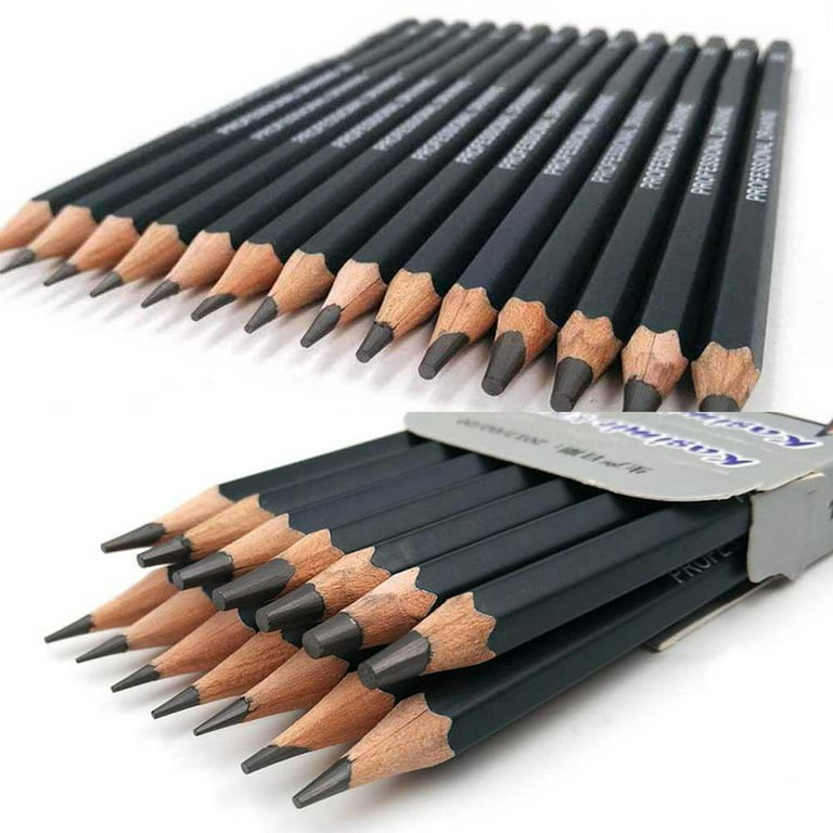 14Pcs Sketch Pencils Set Sketching Drawing Graphite Pencil Art K4 Charcoal  new I5E4 