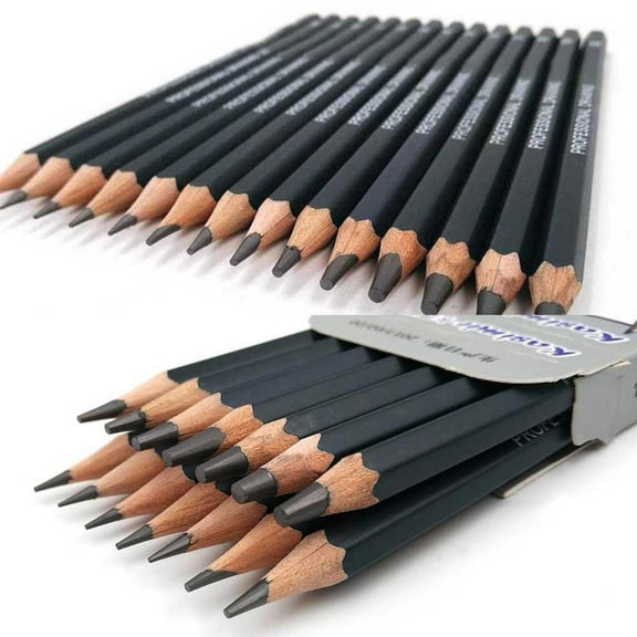 28 Pcs Wooden Graphite Sketch Pencils Set - Professional Drawing Art Pencils Kit for Beginners & Artists (6H to 12B)