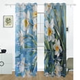 thumbnail image 2 of Narcissus Daffodil Oil Paint Room Blackout Cutrains Original Design Summer Thermal Insulated Curtain for Home, Living Room, Bedroom, Offices, Kitchen 72 x 55 Inch x 2 Panels, 2 of 4