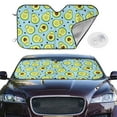 thumbnail image 2 of Haiem Avocado and Hearts Car Windshield Sun Shade - Blocks UV Rays Sun Visor Protector, Sunshade to Keep Your Vehicle Cool, Universal Fit SUV Van Sedan-Medium, 2 of 7