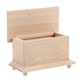 thumbnail image 6 of Wooden Dollhouse Chest Box Miniature Chest Doll House Storage Cabinet Doll Bedside Tables Unfinished Wood Bed Room Furniture, 6 of 8