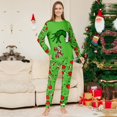 thumbnail image 2 of Christmas Family Matching Pajamas Green PJs Gift for Family Baby Kids Couple Adult Pajamas (Women, 3XL), 2 of 5