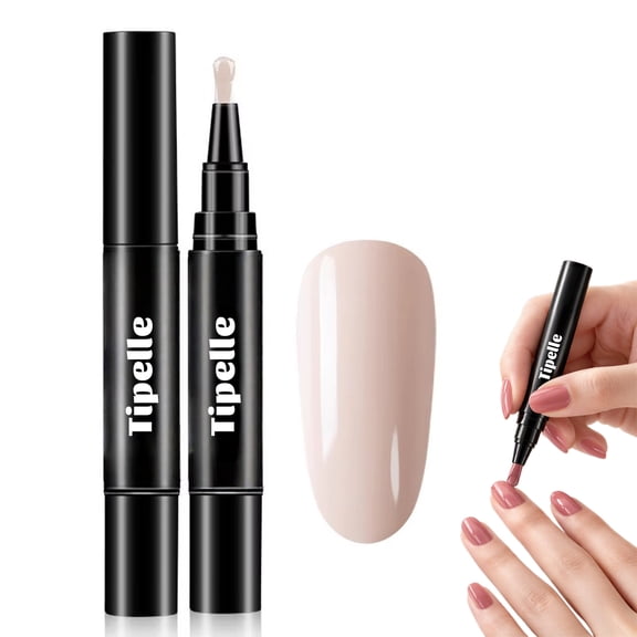Tipelle 6 Colors Nail Art Pens Set, 3-in-1 Nail Polish Pen for Gel Nails, DIY Manicure Painting Tools, Holiday & Birthday Gift for Women.(Beige)