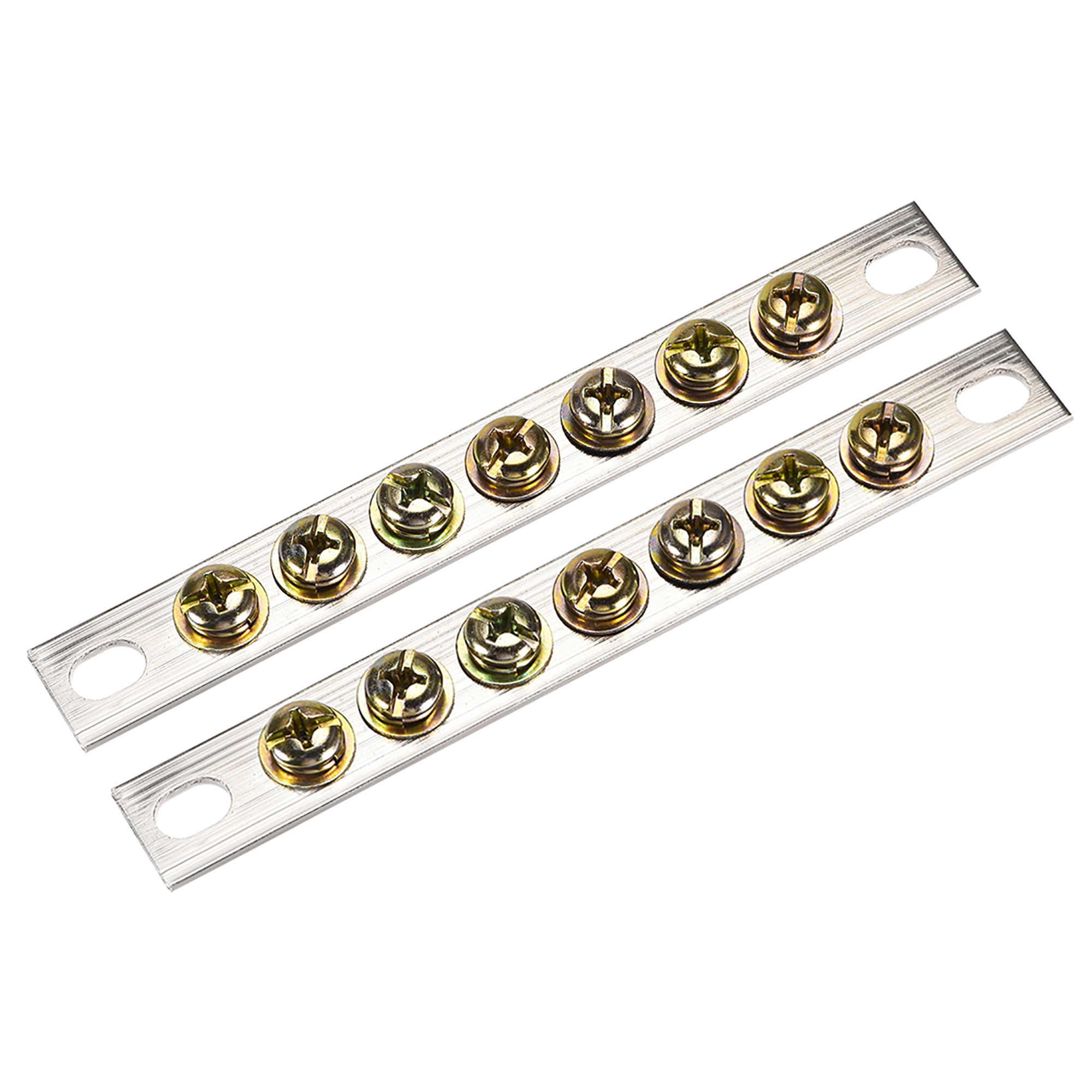 Terminal Block Connector Bar 7 Positions Ground Wire Straight Electric