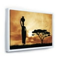 thumbnail image 1 of Designart ' African Woman and Lonely Tree ' African Landscape Framed Canvas Art Print, 1 of 3
