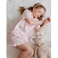 thumbnail image 2 of Oudiya Girls 2 Piece Pajamas Set Silk Satin Button Down Pjs Ruffle Sleepwear for Kids 5-13Y, 2 of 7