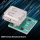 thumbnail image 5 of Conector adaptador de paso de placa de ruptura de enchufe hembra USB, diseño de fuente de alimentación USB/placa de pruebas (4 piezas, plateado), 5 of 5