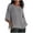 Gray, variant on Round Neck Linen Shirts for Women 3/4 Length Sleeve Tunic Tops Casual Loose Fit Pullover Tees 2025 Summer Fashion Blouse