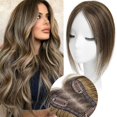 thumbnail image 1 of Toppers Aimeolyn para mujer, cabello humano real, sin flequillo, P4/10, 1 of 7