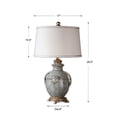 thumbnail image 3 of Uttermost Cancello Textured Ceramic and Resin Lamp in Tan/Blue/Silver/Off White, 3 of 3