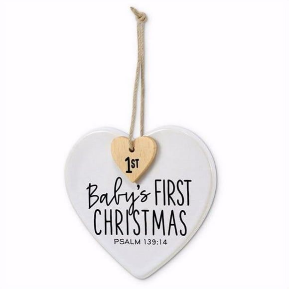 Lighthouse Christian Products 138271 Babys First Christmas Heart Ornament