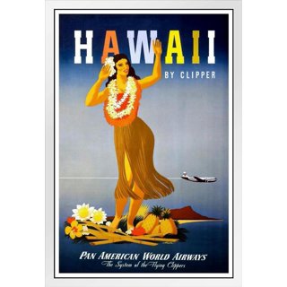 女性に人気！ Western poster 2枚セットHawaii 航空ポスター その他