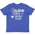 thumbnail image 3 of Inktastic Hello 4th Grade with Hearts and School Supplies Youth T-Shirt, 3 of 5