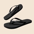 thumbnail image 6 of Mens Classic Thong Sandals Casual Flip Flops Non Slip Quick Dry Comfortable for Beach Pool Summer Everyday Black,Size 6.5, 6 of 6