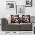 thumbnail image 2 of Acheng Unique Flower Decorated Day of Dead Sugar Skull Graphic Throw Pillow Covers Set of 2 18x18in, 2 of 7