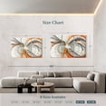 thumbnail image 4 of Elephant Stock An Abstract Wall Art - Horizontal Multi Panel Canvas - Living Room Wall Decor - Abstract Multi Panel - Orange And Gray Decor - 74" x 48", 4 of 8